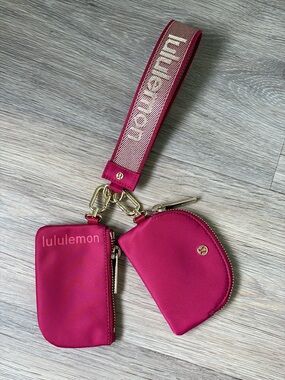 lululemon athletica Hot Pink Double Pouch Wristlet